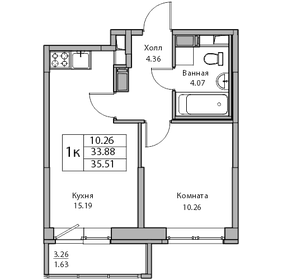 34,5 м², 2-комнатная квартира 6 500 000 ₽ - изображение 94