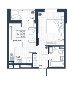 35,3 м², 1-комнатная квартира 5 117 050 ₽ - изображение 37