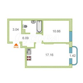 Квартира 41,4 м², 1-комнатная - изображение 1