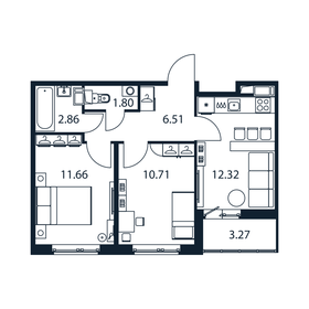 47,6 м², 2-комнатная квартира 7 674 888 ₽ - изображение 57