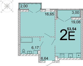 49,7 м², 1-комнатная квартира 7 662 229 ₽ - изображение 21