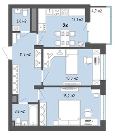 61,6 м², 2-комнатная квартира 7 514 584 ₽ - изображение 70