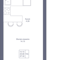 Квартира 27,3 м², студия - изображение 3