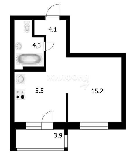 33 м², 1-комнатная квартира 4 440 000 ₽ - изображение 1