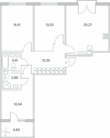 Квартира 77,7 м², 3-комнатная - изображение 1