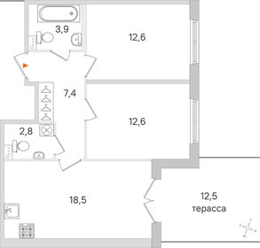 Квартира 61,6 м², 2-комнатная - изображение 1