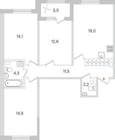 82 м², 3-комнатная квартира 16 600 000 ₽ - изображение 77