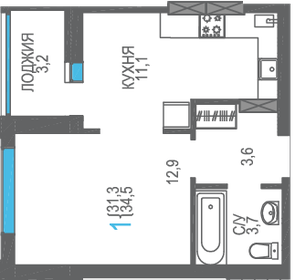 61,1 м², 2-комнатная квартира 5 500 000 ₽ - изображение 75