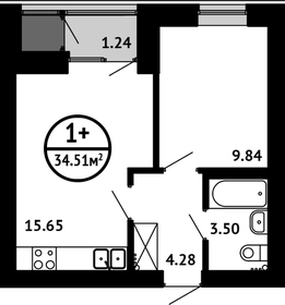 34,6 м², 1-комнатная квартира 5 253 120 ₽ - изображение 28