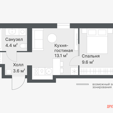 Квартира 30,7 м², 1-комнатная - изображение 4