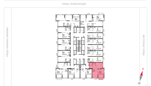 Квартира 52,9 м², 2-комнатная - изображение 2