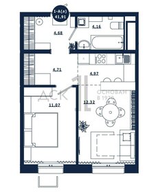 42,4 м², 1-комнатная квартира 6 200 000 ₽ - изображение 46