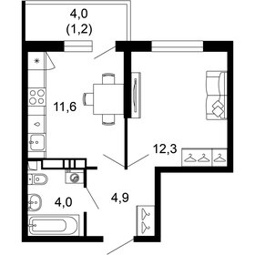 34 м², квартира-студия 15 200 000 ₽ - изображение 77