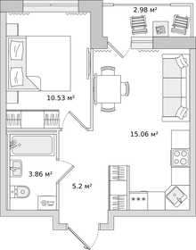 37,2 м², 1-комнатная квартира 8 098 000 ₽ - изображение 51