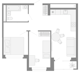 Квартира 53,6 м², 3-комнатная - изображение 2