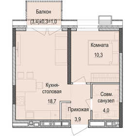 30,2 м², 1-комнатная квартира 2 950 000 ₽ - изображение 72