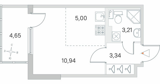 23,9 м², квартира-студия 4 812 860 ₽ - изображение 9