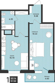 52 м², 2-комнатная квартира 7 226 389 ₽ - изображение 49