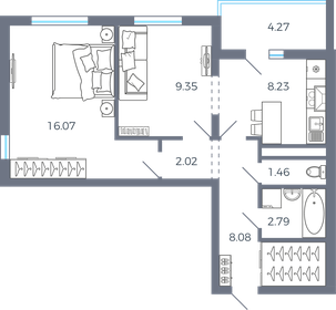 Квартира 50,1 м², 2-комнатная - изображение 1