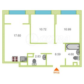 Квартира 57,4 м², 2-комнатная - изображение 1