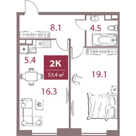62,6 м², 2-комнатная квартира 33 900 000 ₽ - изображение 123