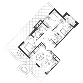 104,5 м², 3-комнатная квартира 38 900 000 ₽ - изображение 81