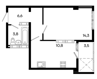 29,4 м², 1-комнатная квартира 6 500 000 ₽ - изображение 84