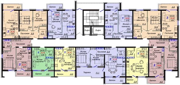 25 м², 1-комнатные апартаменты 11 550 000 ₽ - изображение 41