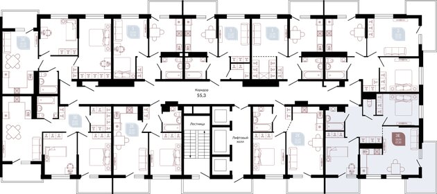 61,7 м², 2-комнатная квартира 10 020 080 ₽ - изображение 11