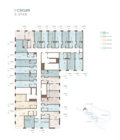 46,5 м², 1-комнатная квартира 16 500 000 ₽ - изображение 138