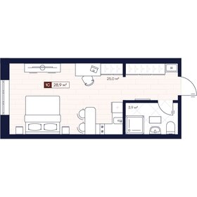 33 м², квартира-студия 3 130 000 ₽ - изображение 66