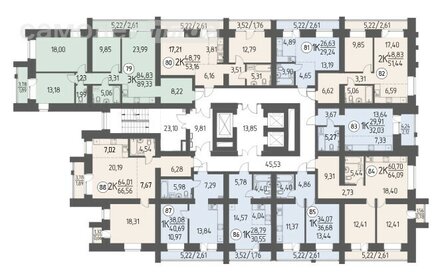 66,6 м², 2-комнатная квартира 7 521 000 ₽ - изображение 76