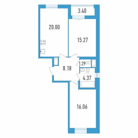 66,9 м², 2-комнатная квартира 18 723 600 ₽ - изображение 9