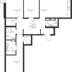 Квартира 103,5 м², 3-комнатная - изображение 3