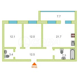 Квартира 70,7 м², 2-комнатная - изображение 1