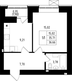 33,9 м², 1-комнатная квартира 5 999 000 ₽ - изображение 50