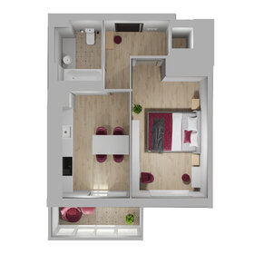 33 м², 1-комнатная квартира 6 500 000 ₽ - изображение 36