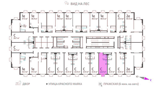 22 м², квартира-студия 9 889 000 ₽ - изображение 31