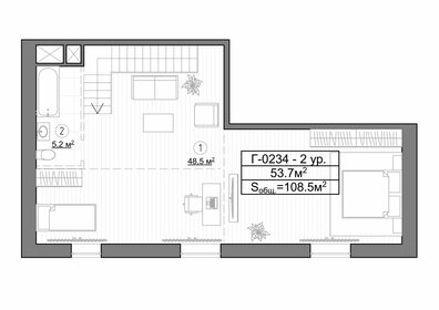 Квартира 108,5 м², 2-комнатные - изображение 2