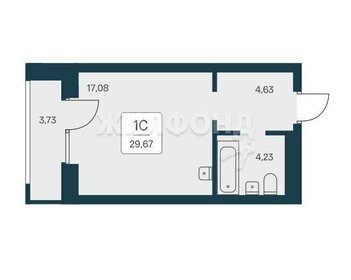 Квартира 27,2 м², 1-комнатная - изображение 1