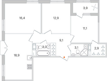 77 м², 3-комнатная квартира 17 150 000 ₽ - изображение 40