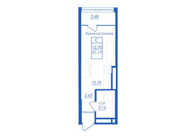 20,6 м², квартира-студия 2 466 243 ₽ - изображение 51