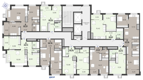 49 м², 2-комнатная квартира 6 671 545 ₽ - изображение 13