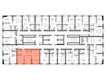 60,9 м², 3-комнатная квартира 11 330 000 ₽ - изображение 76