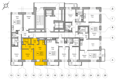 40 м², 1-комнатная квартира 7 190 000 ₽ - изображение 72