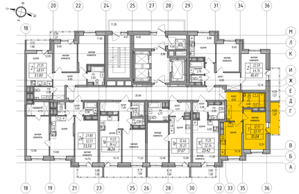 31 м², 1-комнатная квартира 5 950 000 ₽ - изображение 69