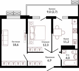 63,5 м², 2-комнатная квартира 6 500 000 ₽ - изображение 61