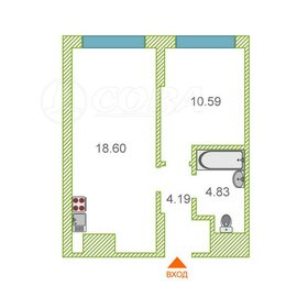 Квартира 36,8 м², 1-комнатная - изображение 1