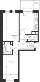 67,3 м², 2-комнатная квартира 9 217 360 ₽ - изображение 59