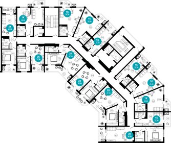 64 м², 1-комнатная квартира 13 200 000 ₽ - изображение 68